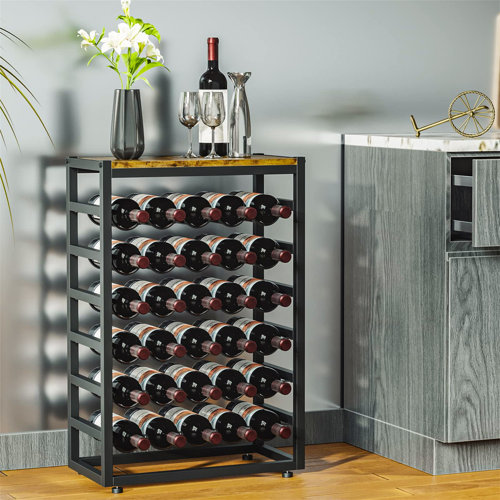 Borough Wharf Conneautville 30 Bottle Floor Wine Bottle Rack in